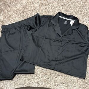 Born Black Polyester Blend Pajamas